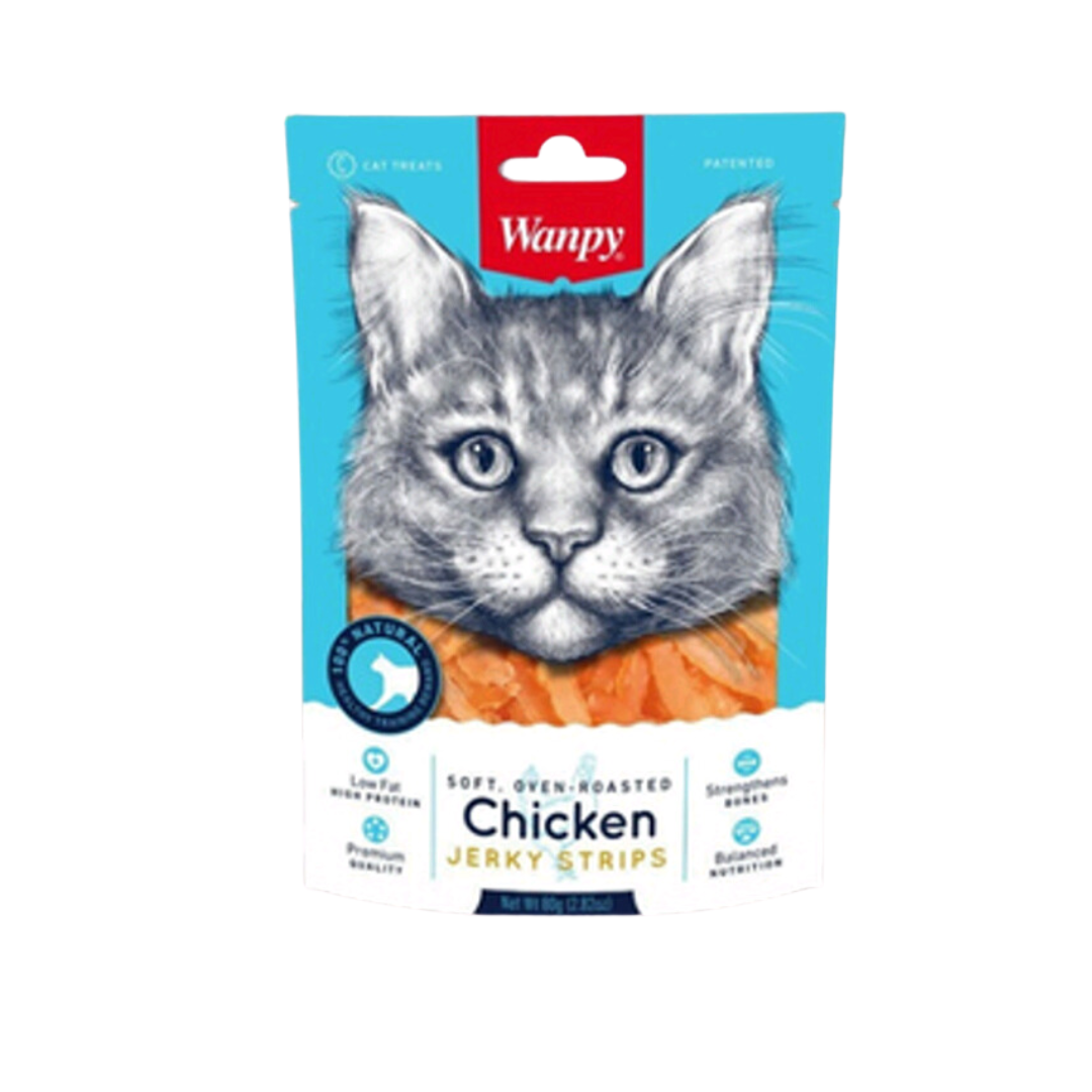 WANPY SOFT CHICKEN JERKY STRIP 80 G