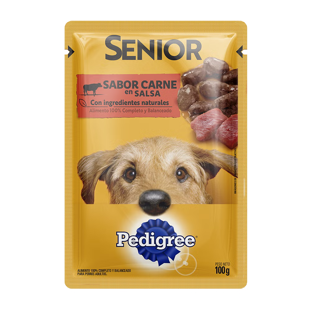 PEDIGREE POUCH SENIOR SABOR CARNE 100 GR