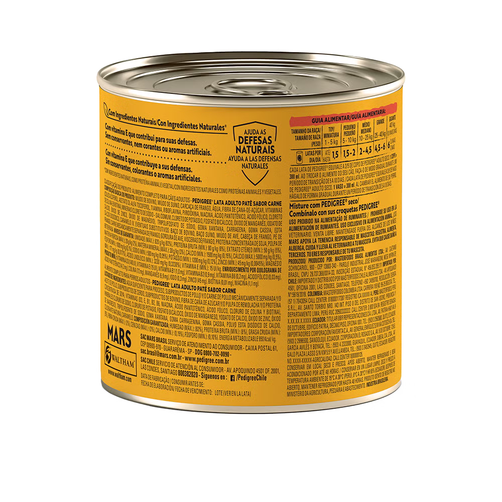 PEDIGREE LATA ADULTO SABOR CARNE 280 GR