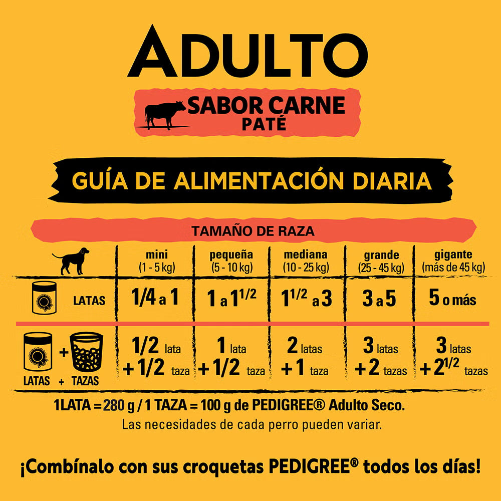 PEDIGREE LATA ADULTO SABOR CARNE 280 GR