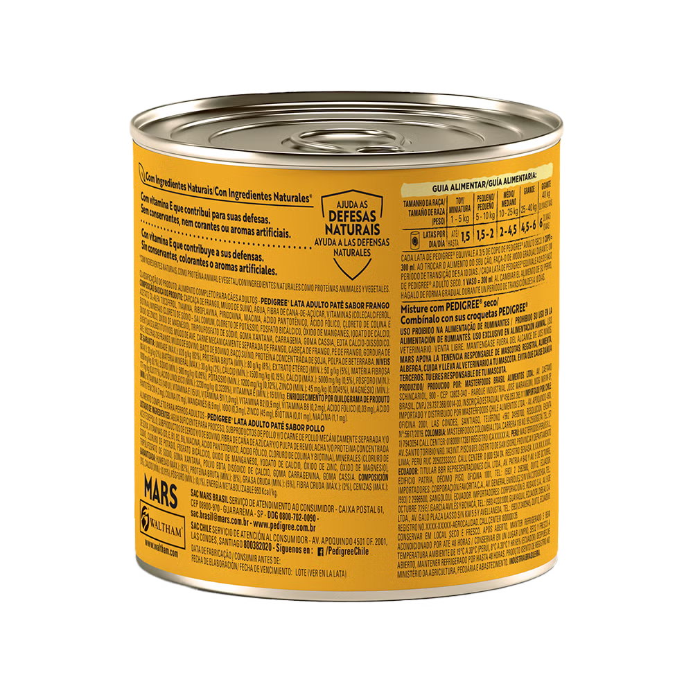 PEDIGREE LATA ADULTO SABOR POLLO 280 GR