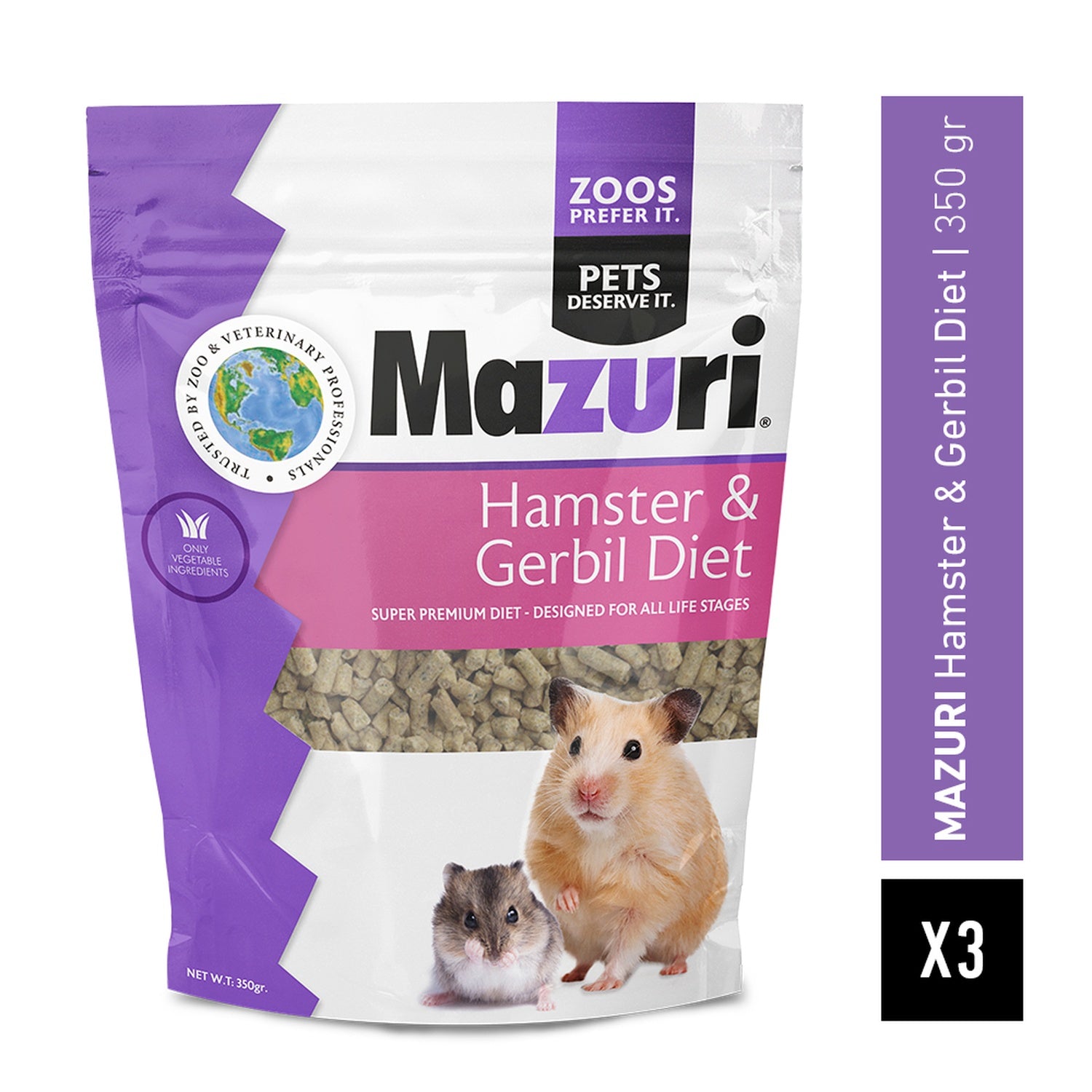 MAZURI HAMSTER Y JERBO 350 G