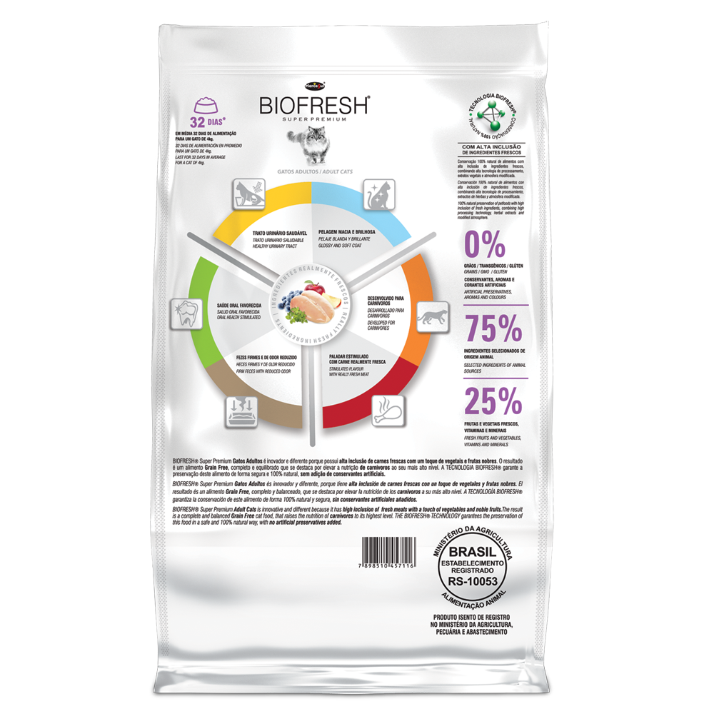 BIOFRESH SP NATURAL GATOS ADULTOS POLLO 1,5 KG