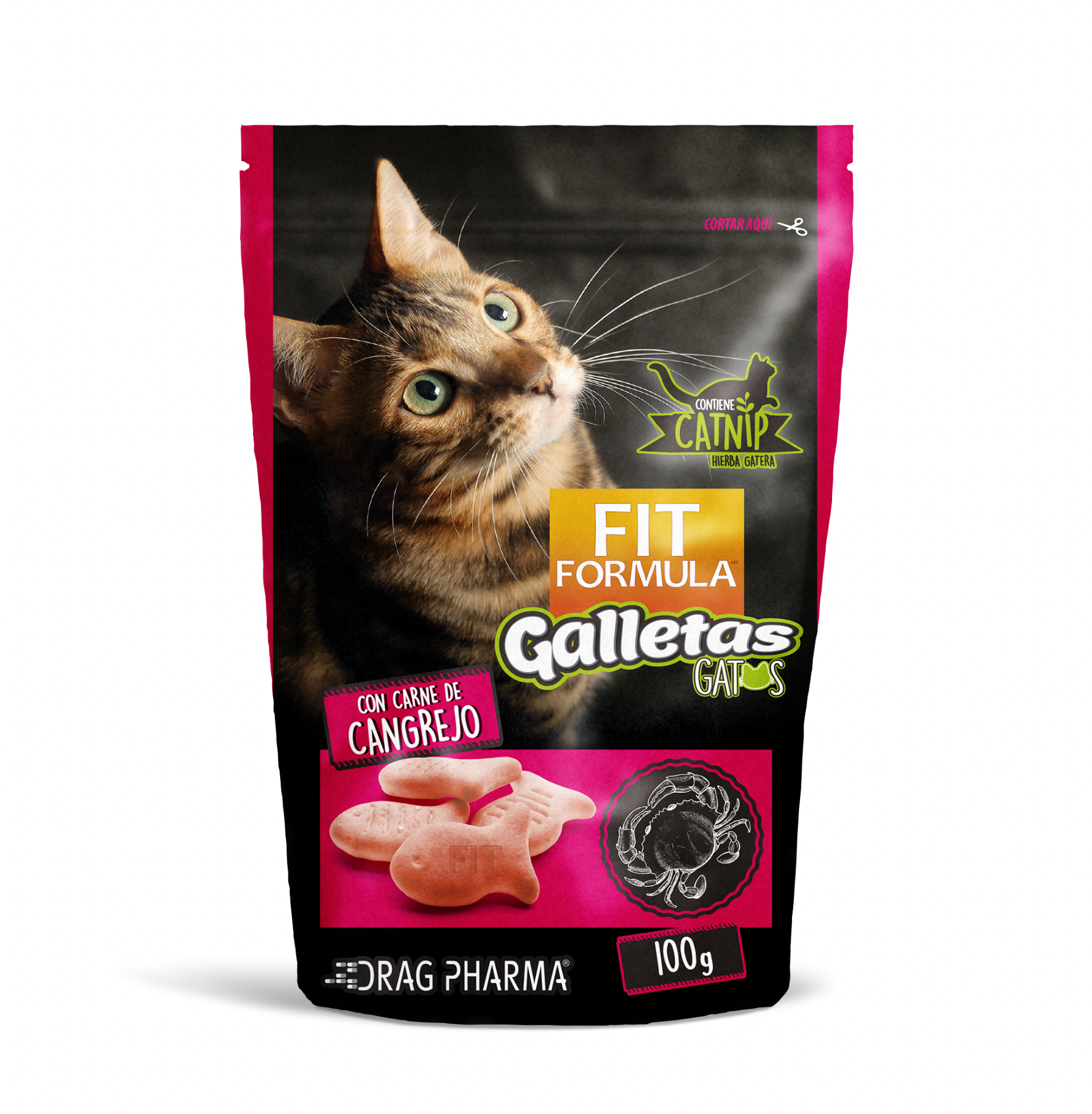 FIT FORMULA GALLETAS GATO SABOR CANGREJO 100 GR
